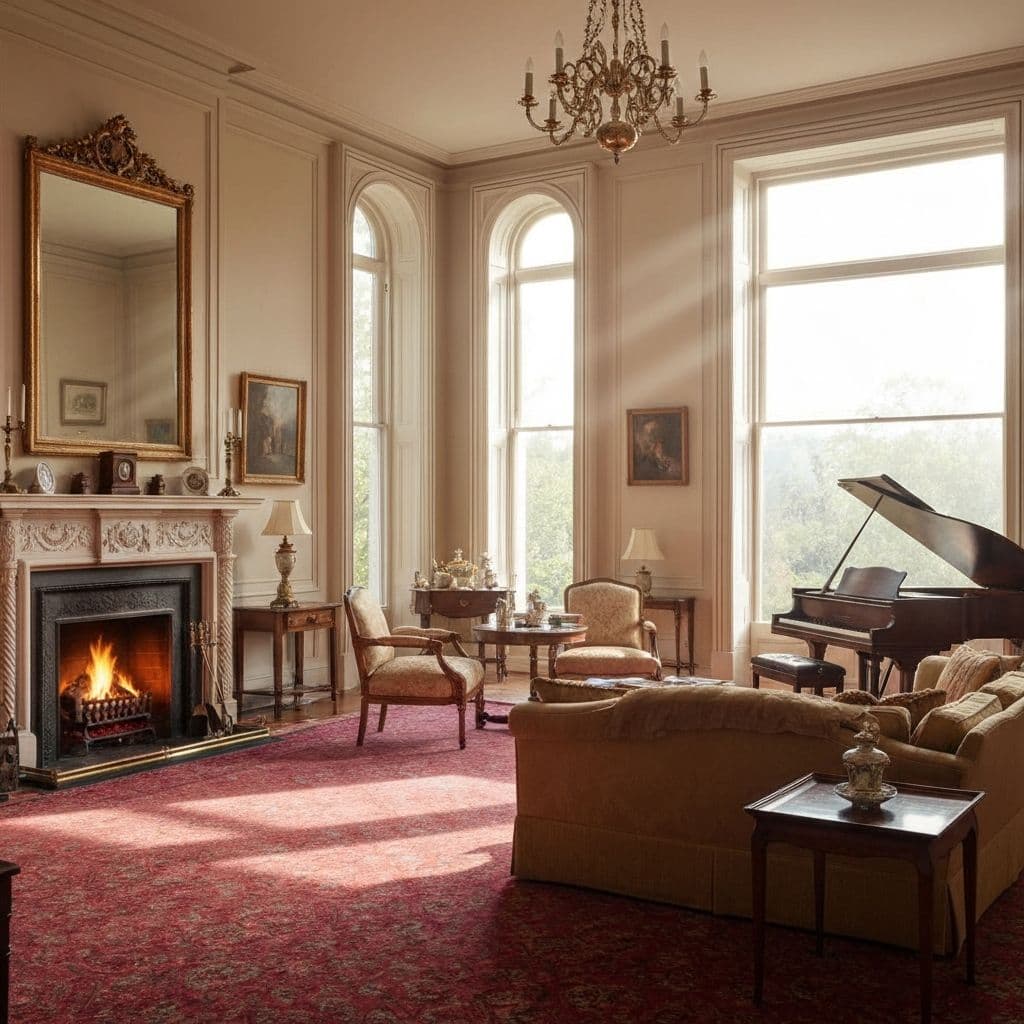 Peaceful heritage interior with secondary glazing installed